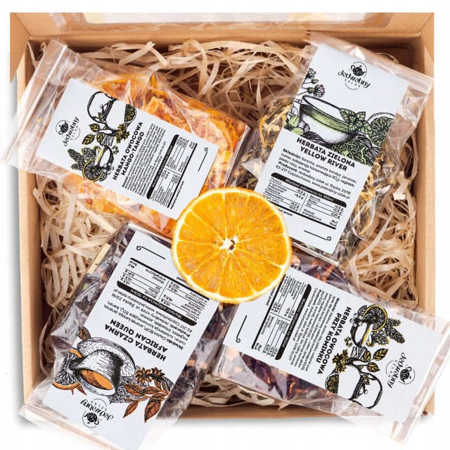 Zestaw HERBAT prezentowy idealny UPOMINEK eleganckie opakowana PREZENT