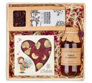 KOSZ Herbata czekolada zestaw PREZENT na dzień kobiet dla mamy żony kobiety