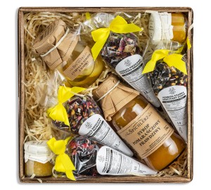 BOX prezentowy zestaw HERBAT KOSZ dla babci dziadka PREZENT na urodziny