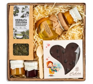 Box prezentowy UPOMINEK konfitura czekolada