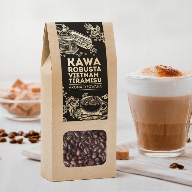 Kosz prezentowy z kawą, syropem i czekoladą