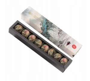 Herbata białą kwitnąca zestaw herbat BOMBONIERKA RÓŻNE smaki 8szt