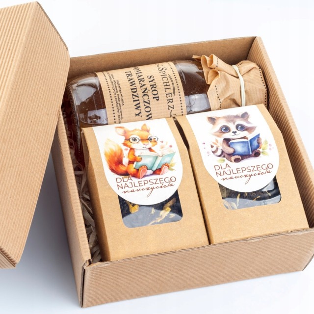 Prezent na dzień NAUCZYCIELA dla WYCHOWAWCY prezent w karbowanym kartoniku