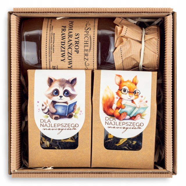 Prezent na dzień NAUCZYCIELA dla WYCHOWAWCY prezent w karbowanym kartoniku