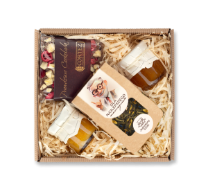 Podziękowanie KOSZ prezentowy DLA NAUCZYCIELA upominek czekolada herbata