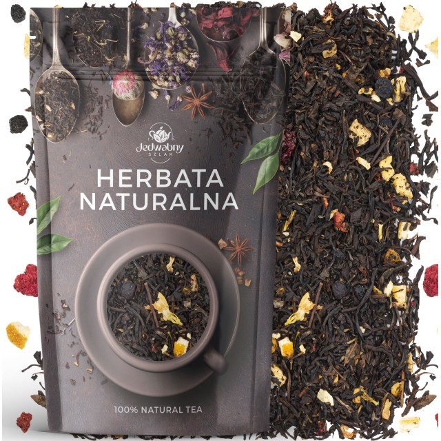 Herbata czarna Casablanca truskawka jaśmin aronia 100g Jedwabny szlak