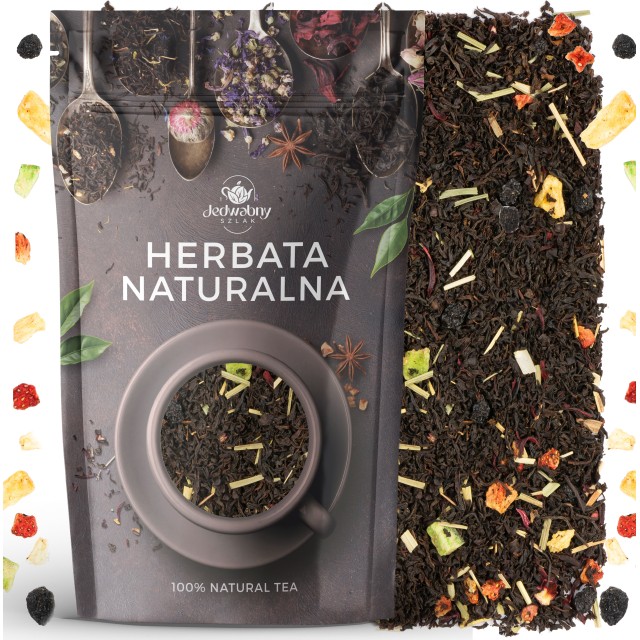Herbata czarna Cytrynowy John trawa cytrynowa truskawka pomarańcza 80g