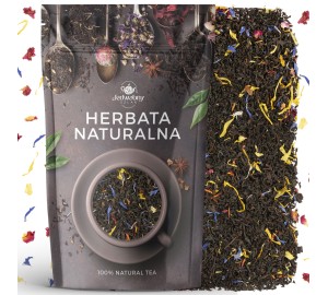 Herbata czarna Earl Grey Rainbow nagietek bławatek szafran Cejlon 80g