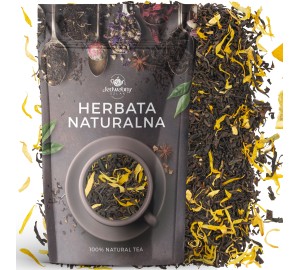 Herbata czarna EARL GREY Słoneczny pomarańcza bławatek 100g Jedwabny szlak