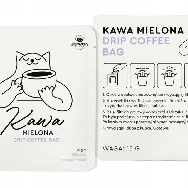 Drip Bag Arabica kawa w saszetkach kawa naturalna mielona w saszetkach 15g
