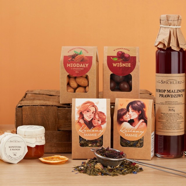 Prezent DLA MAMY słodycze ZESTAW na urodziny mamy DUŻO SKŁADNIKÓW herbata