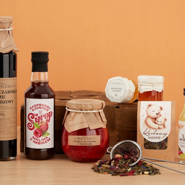 Prezent na DZIEŃ MATKI zestaw syropów DO DESERÓW do kawy HERBATA liściasta