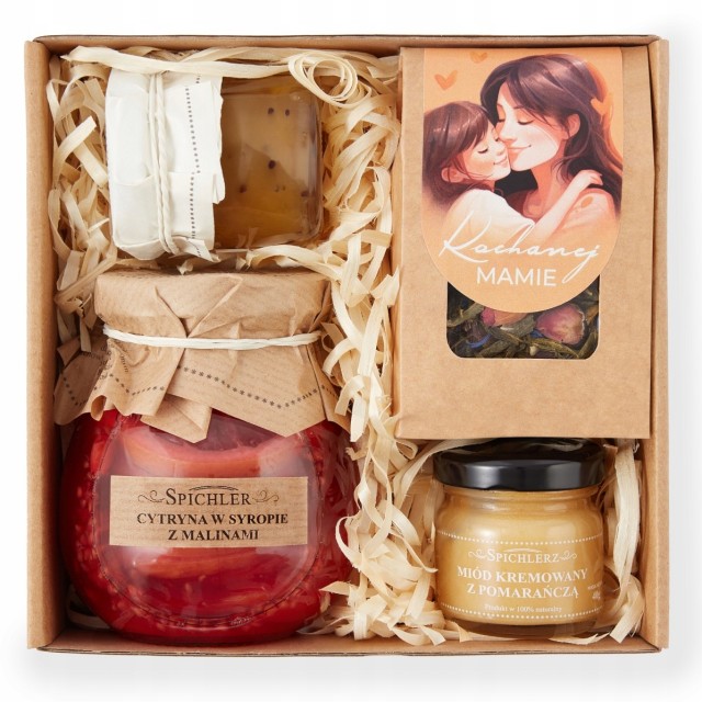 BOX dla kochanej MAMY zestaw z herbatą SYROP cytryna w syropie