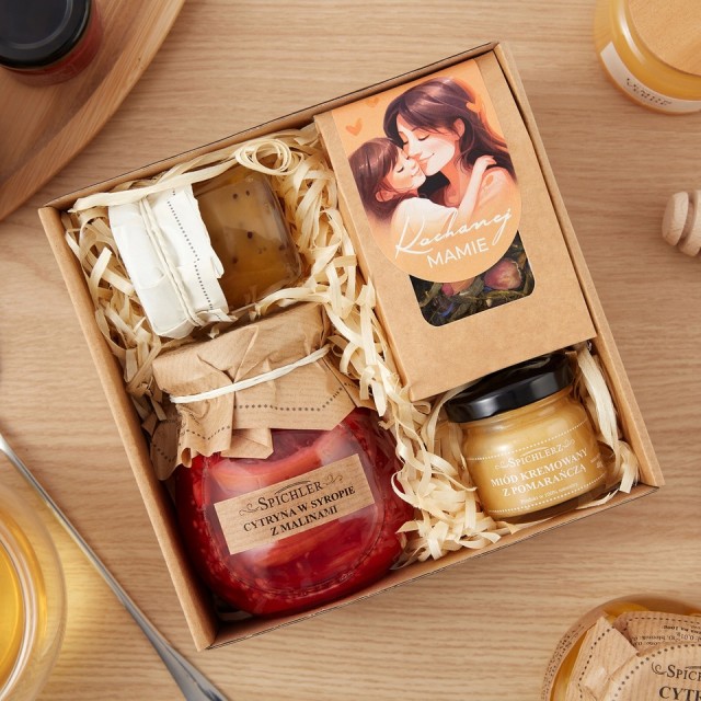BOX dla kochanej MAMY zestaw z herbatą SYROP cytryna w syropie