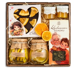 Elegancki PREZENT dla DZIADKA kosz zestaw prezentowy na urodziny imieniny