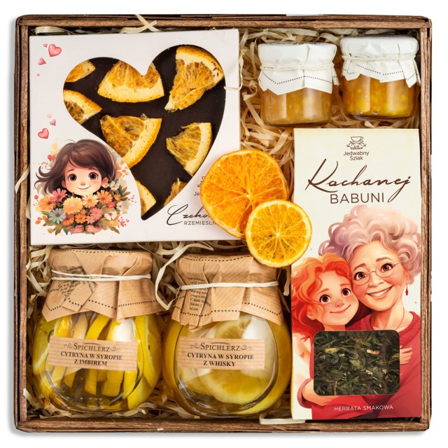 Wyjątkowy kosz DLA BABCI zestaw prezentowy na urodziny imieniny upominek