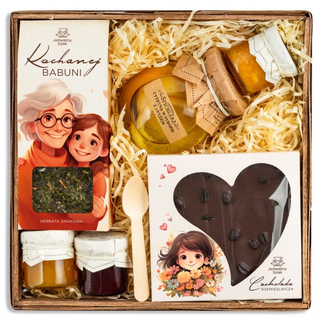 KOSZ PREZENTOWY dla babci URODZINY imieniny dzień babci Kochanej babuni