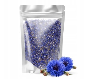 BŁAWATEK NIEBIESKI SUSZONE PŁATKI CHABER jadalne kwiaty 100g kwiat bławatka