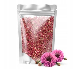 BŁAWATEK RÓŻOWY SUSZONE PŁATKI CHABER jadalne kwiaty 25g kwiat bławatka