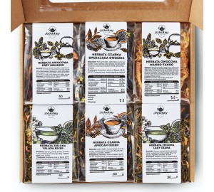 Zestaw herbat NA PREZENT 6x50g owocowe zielone i czarne IDEALNY upominek