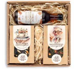 PREZENT dla NAUCZYCIELA zestaw herbat podziękowanie kosz prezentowy BOX