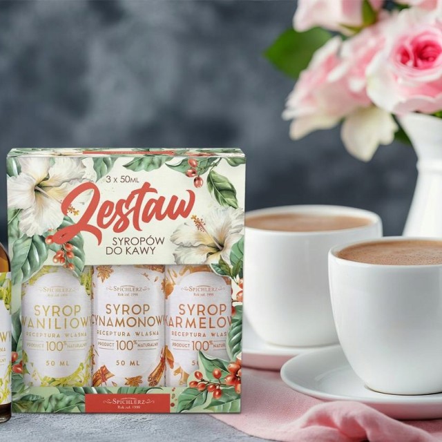 Zestaw naturalnych SYROPÓW do kawy - ZESTAW KAWOWY 3 x 50 ml