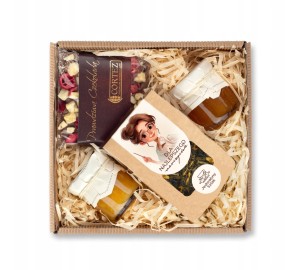 Zestaw prezentowy DLA NAUCZYCIELA herbata CZEKOLADA konfitury na prezent