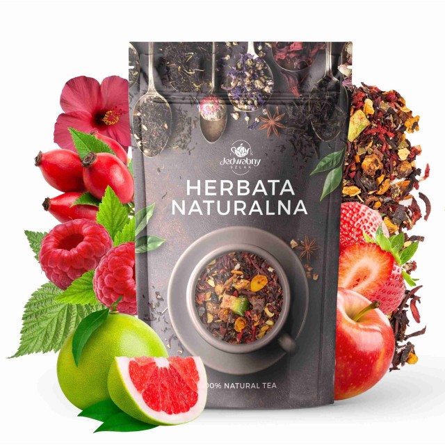 Herbata owocowa Ogród miłości 100g NATURALNA truskawka liofilizowana MALINA