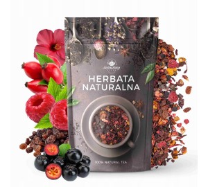 Herbata owocowa Malinowo-poziomkowa 100g ARONIA malina naturalne produkty
