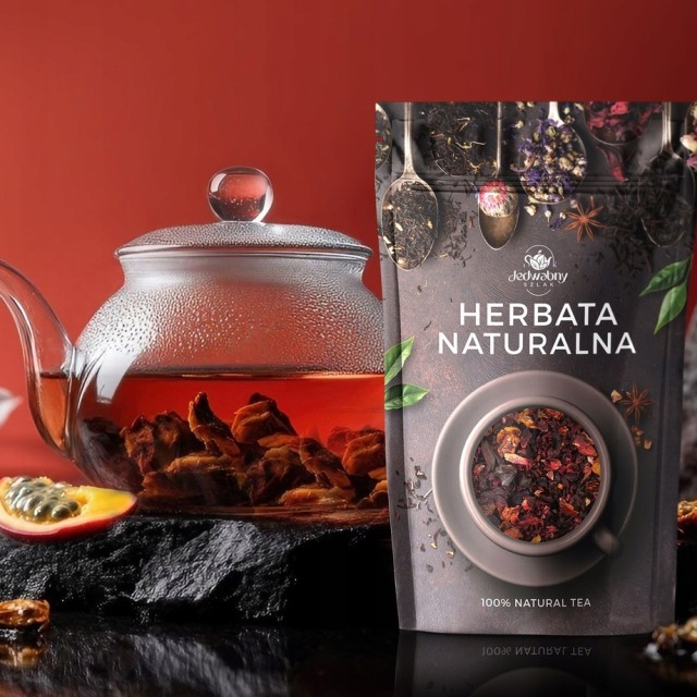 Herbata owocowa Malinowo-poziomkowa 100g ARONIA malina naturalne produkty