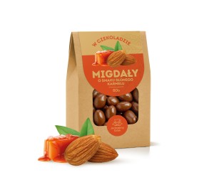 Migdały w czekoladzie o smaku słonego karmelu 80 g