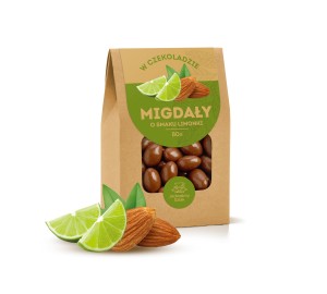 Migdały w czekoladzie o smaku limonki 80 g