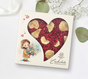 Czekolada ciemna z bananami i malinami 85 g