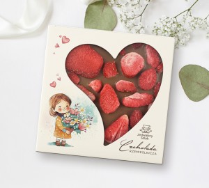 Czekolada mleczna z truskawkami 85 g