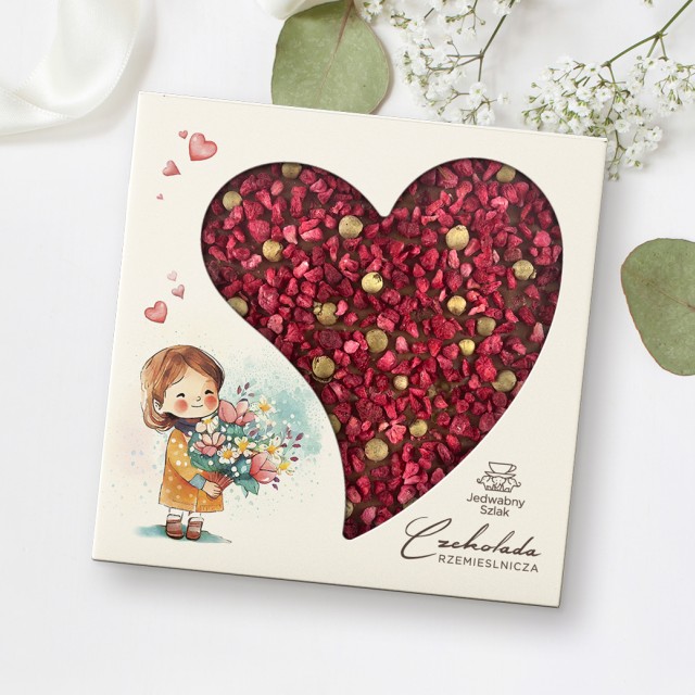 Czekolada mleczna z malinami zielonym pieprzem i cytryną 85 g