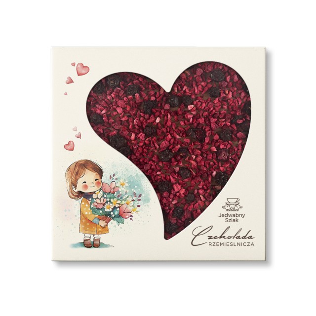 Czekolada mleczna z malinami i jagodami 85 g