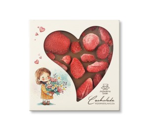 Czekolada mleczna z truskawkami 85 g