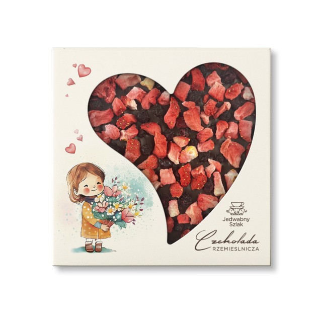 Czekolada ciemna z truskawkami i jagodami 85 g