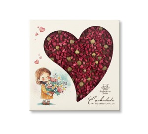 Czekolada mleczna z malinami zielonym pieprzem i cytryną 85 g