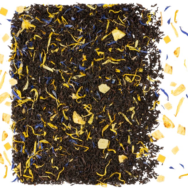 Herbata czarna liściasta African queen cejlonska nagietek bławatek 80g