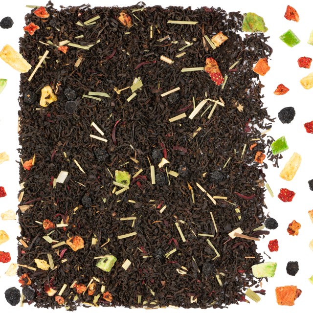 Herbata czarna Cytrynowy John trawa cytrynowa truskawka pomarańcza 80g