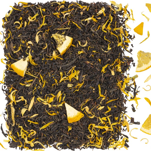 Herbata czarna EARL GREY Słoneczny pomarańcza bławatek 100g Jedwabny szlak