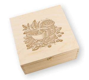 Zestaw kaw w skrzynce z grawerem