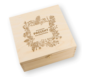 Skrzynka prezentowa zestaw pyszności herbacianych dla nauczyciela