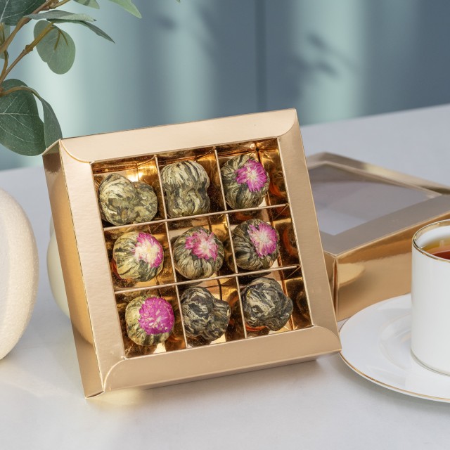 Zestaw Kwitnących herbat 9 szt PREZENT na szczególną okazję