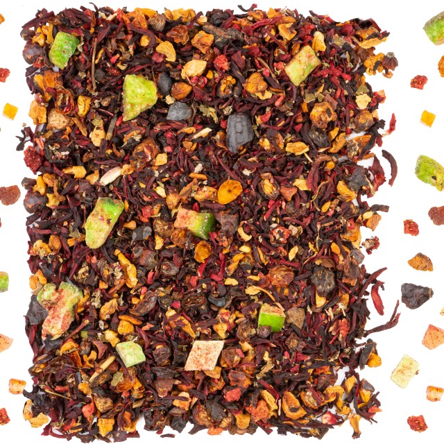 Herbata owocowa Ogród miłości 100g NATURALNA truskawka liofilizowana MALINA