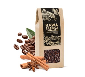 Kawa ziarnista Arabica o smaku cynamon 100 g