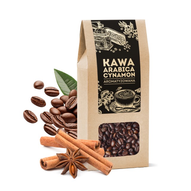 Kawa ziarnista Arabica o smaku cynamon 100 g
