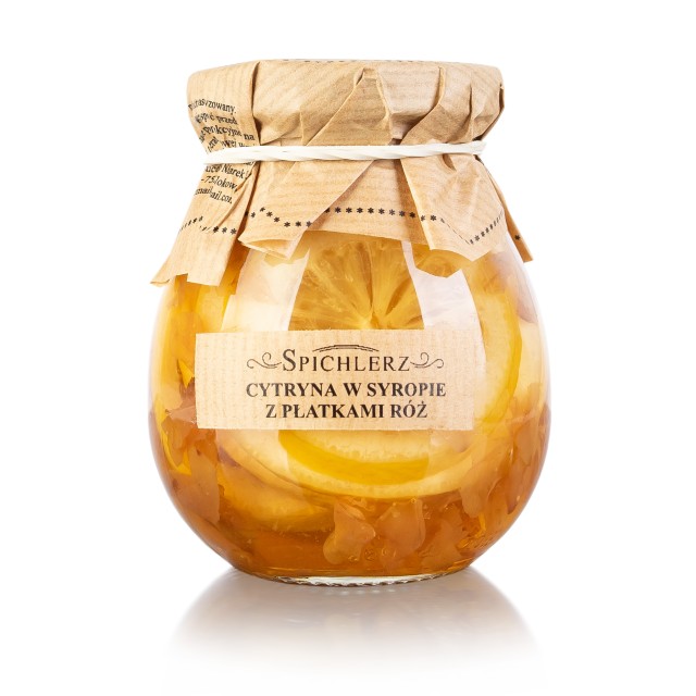 Cytryna w syropie z płatkami róż 260 g