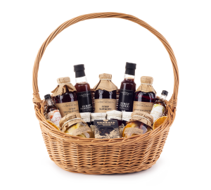 Kosz wiklinowy PREZENT na URODZINY rocznicę ślubu